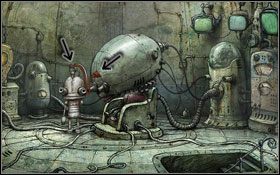 Kiedy już uporamy się z rozwiązaniem, będziemy mogli wyciągnąć ze skrytki #1 przedłużacz - [Opis przejścia] Scena 18 | Machinarium - Machinarium - poradnik do gry