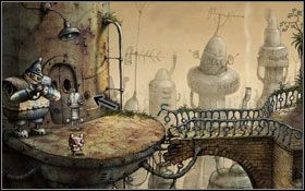 Łączymy baterie bandażem i wręczamy strażnikowi #1 - [Opis przejścia] Scena 16 | Machinarium - Machinarium - poradnik do gry