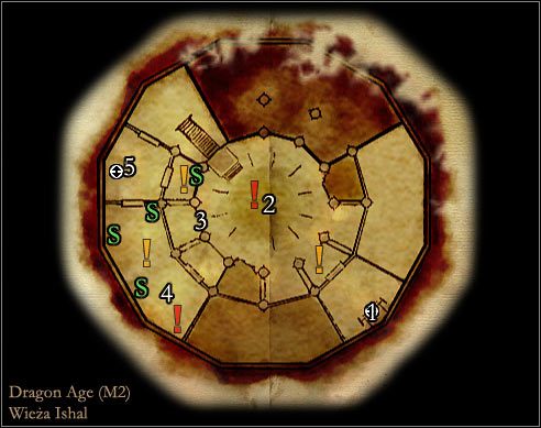 Oznaczenia na mapie - Mapa M2 Wieża Ishal | Mapy | Dragon Age Początek - Powrót do Ostagaru - Dragon Age: Początek - Powrót do Ostagaru - poradnik do gry