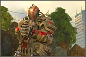 Po wejściu do wraku helikoptera i zadziałaniu na czerwonym, migającym świetlne, załączy się scenka i do akcji włączy się mini boss - [Opis przejścia - Etap 3] cz. 2 - Army of Two: The 40th Day - poradnik do gry