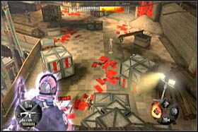 Idąc dalej poczekaj, aż Rosjanin pootwiera przejścia - [Opis przejścia - Etap 5] cz. 2 - Army of Two: The 40th Day - poradnik do gry