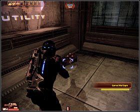 Po dotarciu na miejsce możesz skorzystać ze stacji medycznej oraz punktu wyboru narzędzi zagłady - Mass Effect 2: Akta, Archanioł - opis przejścia, solucja - Mass Effect 2 - poradnik do gry