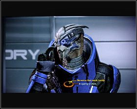Po wyeliminowaniu wszystkich żołnierzy dokończ dzieła zniszczenia poprzez zestrzelenie maszyny latającej Taraka - Mass Effect 2: Akta, Archanioł - opis przejścia, solucja - Mass Effect 2 - poradnik do gry