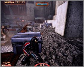 Nie radzę wybierać środkowego przejścia (pierwszy screen), bo znalazłbyś się pod zmasowanym ostrzałem i mógłbyś zostać otoczony przez gethy - Mass Effect 2: Akta, Tali - opis przejścia, solucja - Mass Effect 2 - poradnik do gry