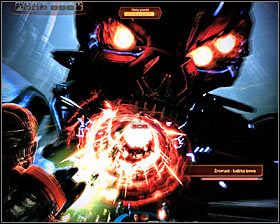 Sam również powinieneś zacząć od schowania się za zasłoną, a to dlatego, że Żniwiarz co jakiś czas będzie strzelał z działa laserowego - Mass Effect 2: Powstrzymaj Zbieraczy - FINAŁ (etap 2) - opis przejścia, solucja - Mass Effect 2 - poradnik do gry