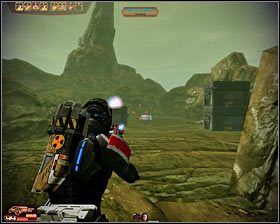 Proponuję wybrać teraz pokazaną na pierwszym screenie ścieżkę, prowadzącą na okoliczne wzgórze - Mass Effect 2: Przekaźnik komunikacyjny Krwawej Hordy - opis przejścia, solucja - Mass Effect 2 - poradnik do gry