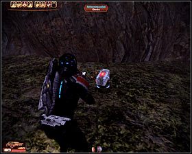 Przystąp do atakowania żołnierzy Krwawej Hordy , którzy będą dowodzeni przez mini-bossa - Kaluska (pierwszy screen) - Mass Effect 2: Baza Krwawej Hordy - opis przejścia, solucja - Mass Effect 2 - poradnik do gry