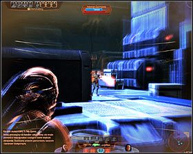 W trakcie tej pierwszej bitwy musisz uważać nie tylko na Przywódcę najemników, pełniącego rolę mini-bossa, ale także na inżynierów i ciężkich żołnierzy Zaćmienia - Mass Effect 2: Miranda, Córka marnotrawna - opis przejścia, solucja - Mass Effect 2 - poradnik do gry