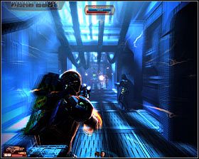 W kolejnym korytarzu do pokonania będzie niewielka grupka gethów - Mass Effect 2: Legion, Kłótnia w rodzinie - opis przejścia, solucja - Mass Effect 2 - poradnik do gry