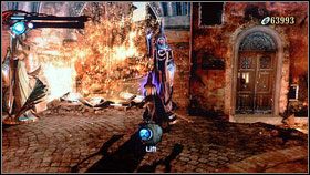 Idziemy dalej i skręcamy w prawo, tam gdzie kiedyś był most - Chapter III: The Burning Ground (1) | Opis przejścia Bayonetta - Bayonetta - poradnik do gry