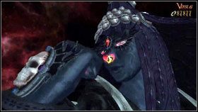 Wbiegamy po niej na górę, omijając ręce przeciwnika [1] - Epilogue - Requiem (2) | Opis przejścia Bayonetta - Bayonetta - poradnik do gry
