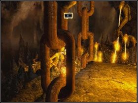 Po wyjściu z komnaty uruchom dźwignię po prawej stronie, a następnie dźwignię po lewej - Opis przejścia - Greed (4) | Kompletny opis przejścia Dantes Inferno - Dantes Inferno - poradnik do gry