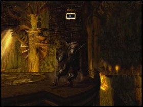 Złap za złotą kostkę i przesuń ją na odważnik po prawej stronie - Opis przejścia - Greed (4) | Kompletny opis przejścia Dantes Inferno - Dantes Inferno - poradnik do gry