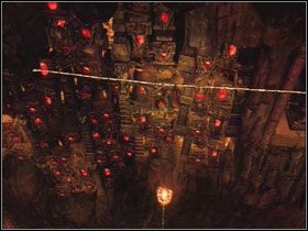 Z drabiny zeskocz na poziomą linę i opuść się z niej na linę pionową - Opis przejścia - Anger (3) | Kompletny opis przejścia Dantes Inferno - Dantes Inferno - poradnik do gry