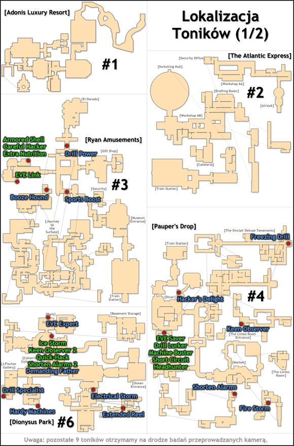 1 - Toniki - mapki | Porady do BioShock 2 - BioShock 2 - poradnik do gry