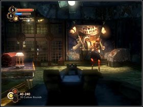 19 - Wdrapujemy się po wielkiej, mechanicznej dłoni i odszukujemy na piętrze dziennik - Ryan Amusements | Opis przejścia BioShock 2 - BioShock 2 - poradnik do gry