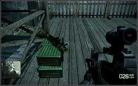 Uważaj również na górujący ponad terenem domek, będziesz stamtąd ostrzeliwany z wyrzutni rakiet - Jądro ciemności | Opis przejścia Battlefield Bad Company 2 - Battlefield: Bad Company 2 - poradnik do gry