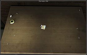 Po skończonej rozmowie podejdź do usytuowanego przy drzwiach po prawej stołu (zbliżenie) - Mieszkanie Nicole - Jersey City - Opis przejścia - 19.10.2009 - Art of Murder: Karty Przeznaczenia - poradnik do gry