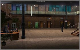 Po wyjściu z pokoju (w dół ekranu) - zanim przejdziesz do eksperta w holu - skieruj się do laboratorium (po prawej) - Biuro terenowe FBI - Bronx, Nowy Jork (cz. 1) - Opis przejścia - 20.10.2009 - Art of Murder: Karty Przeznaczenia - poradnik do gry