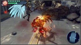 Gdy walka się skończy, idziemy dalej, nowo powstałym przejściem [1] - Ulice miasta | Opis przejścia Darksiders - Darksiders - poradnik do gry