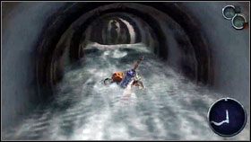 Patrzymy na mapę i wskakujemy na ląd, w miejscu gdzie jest zaznaczona skrzynia - The Hollows (3) | Opis przejścia Darksiders - Darksiders - poradnik do gry