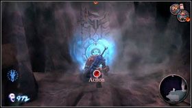 Przesuwamy go pod zwisającą z góry mackę - The Ashlands (2) | Opis przejścia Darksiders - Darksiders - poradnik do gry