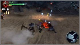 Gdy pójdziemy dalej, zaatakuje nas grupka demonów dowodzona przez nową rogatą maszkarę [1] - The Ashlands (2) | Opis przejścia Darksiders - Darksiders - poradnik do gry