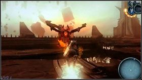 W pierwszej fazie walki naszym przeciwnikiem jest olbrzymi ognisty smok [1] , do którego pokonania musimy wykorzystać Ruin - Destroyer/Abaddon | Opis przejścia Darksiders - Darksiders - poradnik do gry