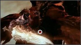 Gdy Destroyer wyląduje na stałe, wykonujemy ostatnią śmiercionośną szarżę [1] , a następnie dobijamy bossa w powietrzu (wciskając szybko atak) [2] - Destroyer/Abaddon | Opis przejścia Darksiders - Darksiders - poradnik do gry