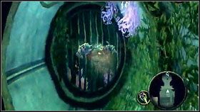 Nurkujemy w powstałym jeziorku [1] i szukamy rury prowadzącej na północ [2] - Champion Artifact i Overlord Artifact | Sekrety Darksiders - Darksiders - poradnik do gry