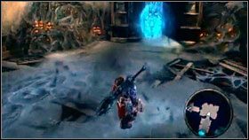 Żeby dostać się do następnej komnaty, zaczepiamy Abyssal Chain o hak zwisający z sufitu [1] - Abyssal Armor Pieces (2) | Sekrety Darksiders - Darksiders - poradnik do gry