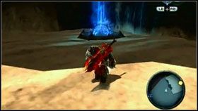 Po kolejny fragment jedziemy cały czas na wschód, szukając niebieskiej kuli - Abyssal Armor Pieces (2) | Sekrety Darksiders - Darksiders - poradnik do gry