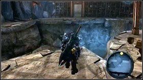 W głównym pomieszczeniu biblioteki jest duża dziura z małym jeziorkiem - Lifestones (1) | Sekrety Darksiders - Darksiders - poradnik do gry