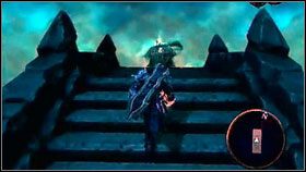 Skaczemy po nich [1] na północ do kamiennej wysepki, gdzie stoi skrzynia z Wrath Shardem [2] - Wrath Shards (2) | Sekrety Darksiders - Darksiders - poradnik do gry