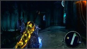 Tworzymy tam jeden naładowany portal na ścianie obok [1] , a drugi daleko na zachodzie [2] - Wrath Shards (3) | Sekrety Darksiders - Darksiders - poradnik do gry