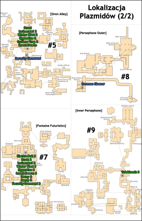 2 - Mapy - Plazmidy | Mapy - BioShock 2 - poradnik do gry