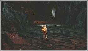 Teraz przejdź do miejsca, gdzie znajduje się promień zapisujący stan gry i pociągnij za znajdującą się tam dźwignię - Kuźnia (1) | Opis przejścia God of War III - God of War III - poradnik do gry