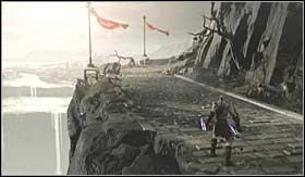 Po przejęciu kontroli nad bohaterem, znajdziesz się na przedmieściach miasta (dla niektórych miejsce to może być znajome, gdyż oficjalne demo gry wykorzystywało ten fragment rozgrywki) - Miasto Olimpia (1) | Opis przejścia God of War III - God of War III - poradnik do gry