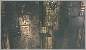 W ten sposób będziesz wstanie poszybować w kierunku centralnej części wrót, na unieruchomioną i bezpieczną półkę - Wrota Tyzyfone | Opis przejścia God of War III - God of War III - poradnik do gry