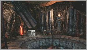 Nim jednak tego dokonasz, przejdź za pobliski zbiornik z wodą - Kuźnia i Hefajstos | Opis przejścia God of War III - God of War III - poradnik do gry