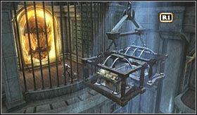 Teraz, zerkając na prawą stronę, pociągnij za znajdującą się tam dźwignię - Warsztat Dedala | Opis przejścia God of War III - God of War III - poradnik do gry