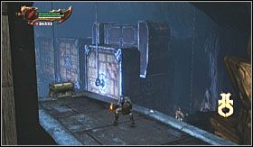 W ten sposób przetransportowany zostaniesz do miejsca, gdzie znajdować się będzie kolejny przełącznik - Jaskinie CD (3) | Opis przejścia God of War III - God of War III - poradnik do gry