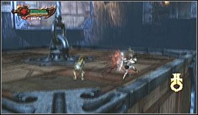 Ukończywszy szereg skoków, wylądujesz na sześcianie z przełącznikiem - Jaskinie CD (3) | Opis przejścia God of War III - God of War III - poradnik do gry