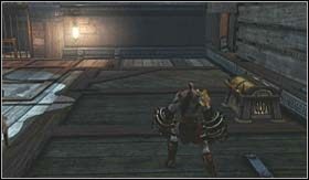 Po zakończonym starciu, pozbieraj ukryte po obu stronach areny skrzynie - Labirynt (3) | Opis przejścia God of War III - God of War III - poradnik do gry