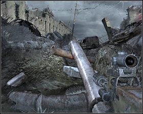 Opis: Zacznij oczywiście od założenia maski przeciwgazowej - Alley | Opis przejścia Metro 2033 - Rozdział 5 - Metro 2033 - poradnik do gry