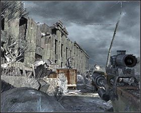 Docelowo powinieneś dotrzeć do miejsca, w którym odnajdziesz ciało żołnierza #1 i warto je naturalnie zbadać, bo zdobędziesz 2 sztuki złotej amunicji - Alley | Opis przejścia Metro 2033 - Rozdział 5 - Metro 2033 - poradnik do gry