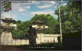 A chwilę dalej natkniesz się na kolejną grupę wrogów [1] - Zajęcie twierdzy (Chłopcy z zabawkami) | Opis przejścia - Ularowcy III - Just Cause 2 - poradnik do gry