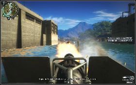 Po eksplozji wróć na swoją łódź [1] i rozpraw się z ostatnimi przeciwnikami [2] - Rzeka wezbrała czerwienią | Opis przejścia Just Cause 2 - Karaluchy III - Just Cause 2 - poradnik do gry
