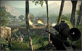 Miejsce wypadku, czyli punkt B obfituje chyba w najwięcej dogodnych pozycji dla zwiadowcy - Laguna Presa | Mapy | Battlefield Bad Company 2 - Battlefield: Bad Company 2 - poradnik do gry