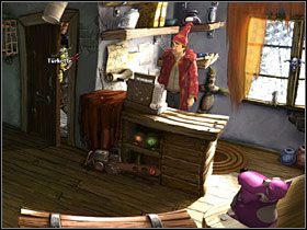 W inwentarzu napełnij wiadro magicznym pyłem uspokojenia, a następnie postaw je na drzwiach - Magiczne Królestwo (1) | Opis przejścia Simon the Sorcerer 5 - Simon the Sorcerer 5: Kto nawiąże kontakt? - poradnik do gry